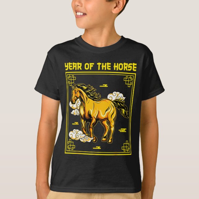 Year Of The Horse Chinese Zodiac Chinese New Year  T-Shirt (Vorderseite)