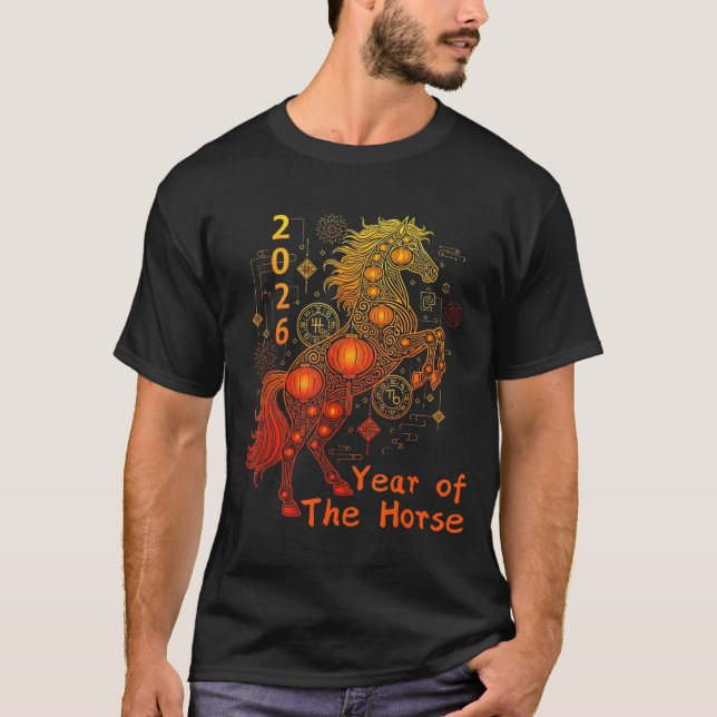 Year Of The Horse Happy Chinese Lunar New Year 202 T-Shirt (Vorderseite)