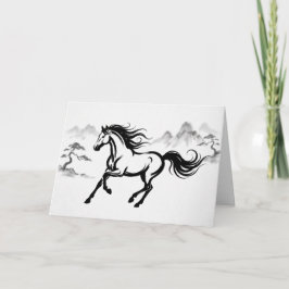 Year of the Horse Lunar New Year Greeting Card Feiertagskarte