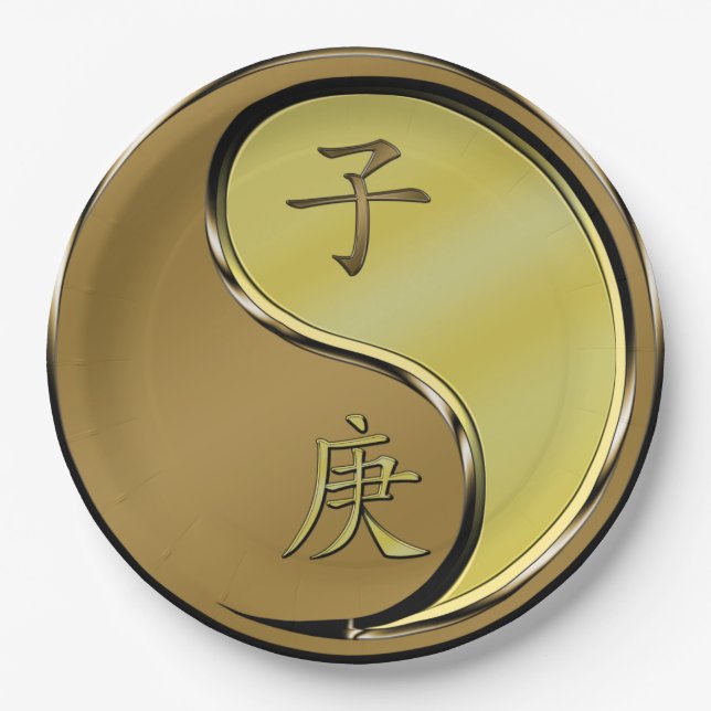 Year of the Metal Rat Pappteller (Vorderseite)