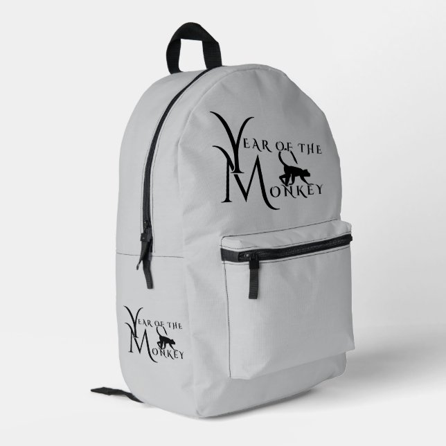 Year of the Monkey Bedruckter Rucksack (Rückseitige Ecke links)
