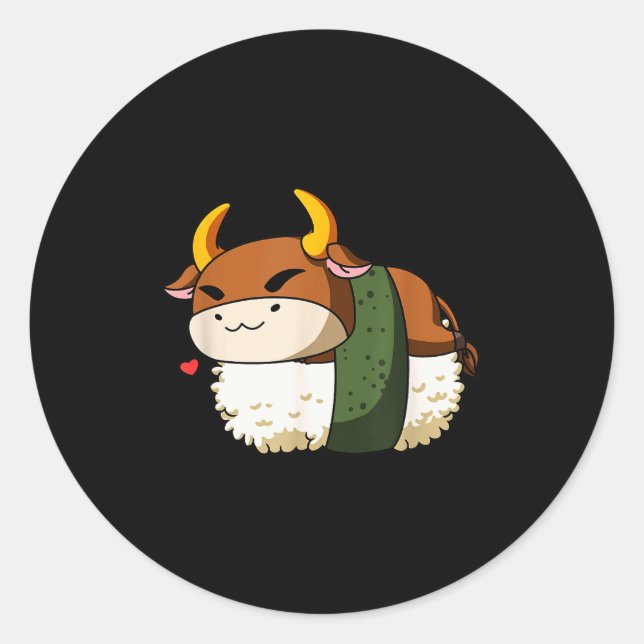 Year Of The Ox Zodiac Chinese New Year Japanese Su Runder Aufkleber (Vorderseite)