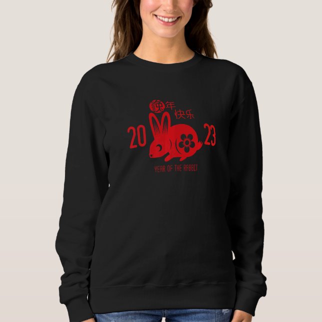 Year Of The Rabbit 2023 Chinese Zodiac Lunar New Y Sweatshirt (Vorderseite)