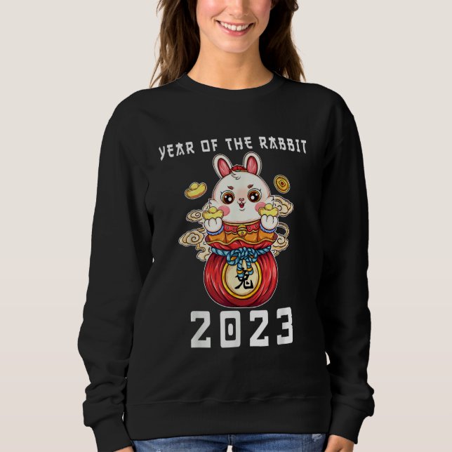 Year of The Rabbit Chinese Zodiac Lunar New Year 2 Sweatshirt (Vorderseite)