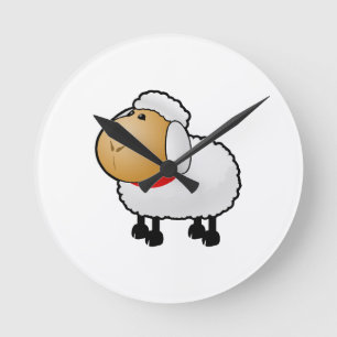 Year of the Ram / Sheep Chinese Lettering Runde Wanduhr