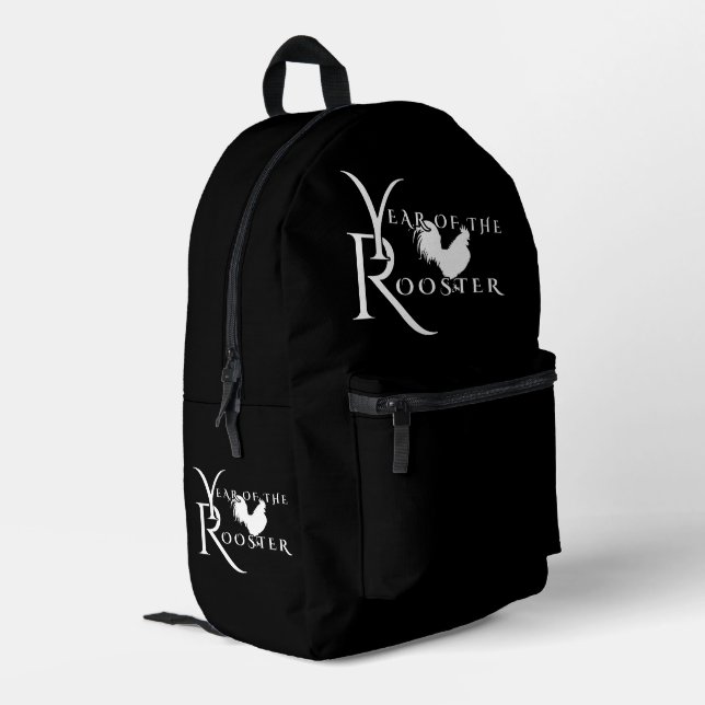 Year of the Rooster Bedruckter Rucksack (Rückseitige Ecke links)