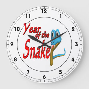 Year Of The Snake Große Wanduhr
