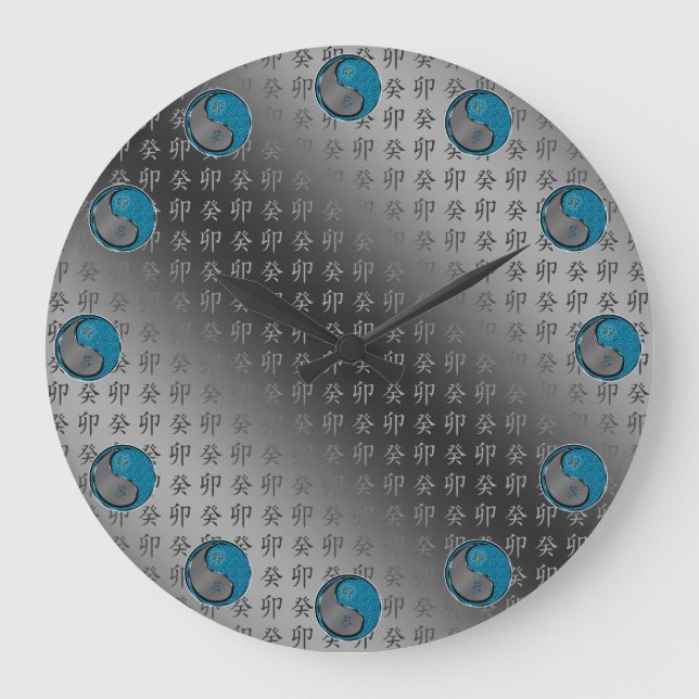 Year of the Water Rabbit Große Wanduhr (Vorderseite)