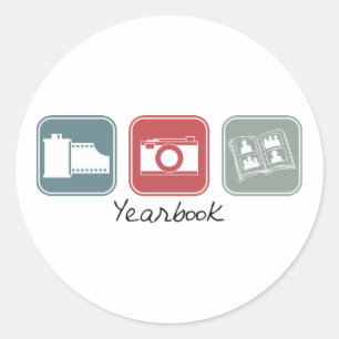 Yearbook (Quadrate) Runder Aufkleber