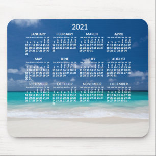 Yearly Beach Calendar 2021 Mousepads Fotos hinzufü
