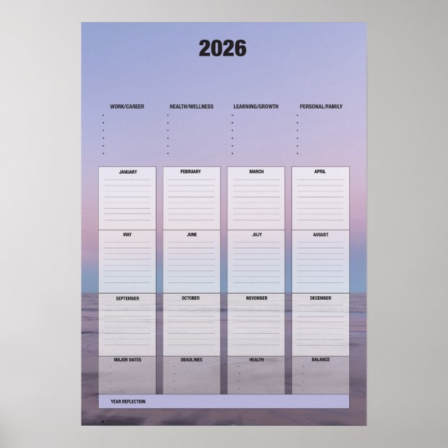 Yearly Planner Poster (Vorne)