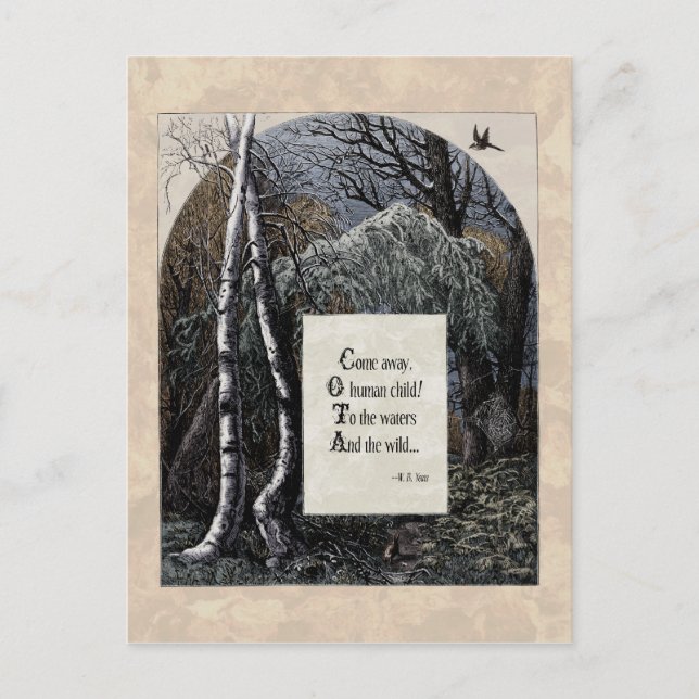 Years "The Stolen Child" Viktorianische Postkarte (Vorderseite)