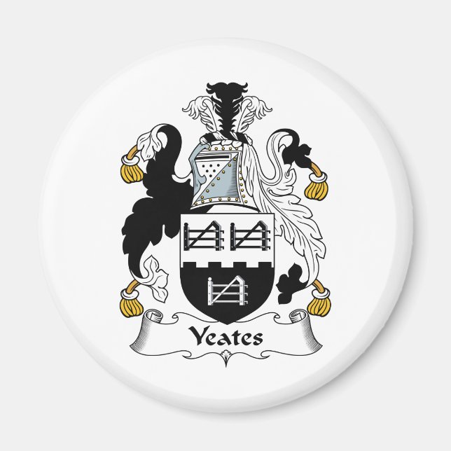 Yeates Familienwappen Magnet (Vorne)