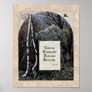 Yeats "Das gestohlene Kind" viktorianische Kunst G Poster