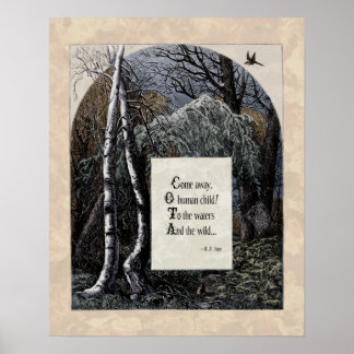 Yeats "The Stolen Child" Viktorianisch Art Gedicht Poster