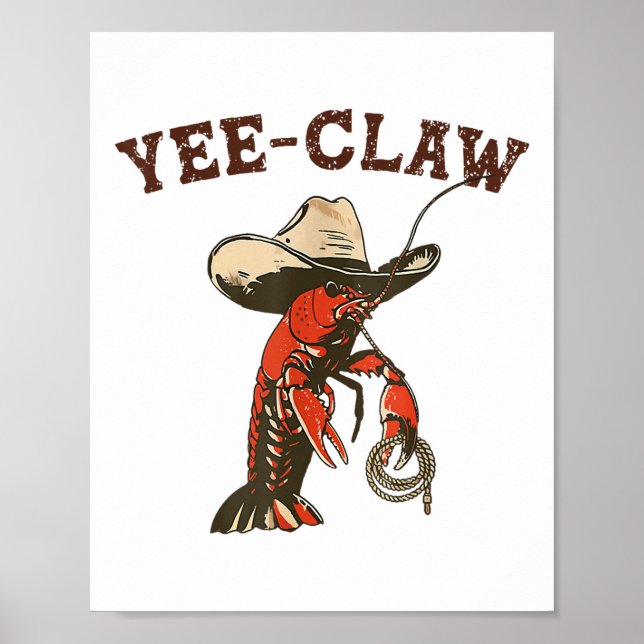Yeclaw Funny Crawfish Cajun Seafood Festival Poster (Vorne)