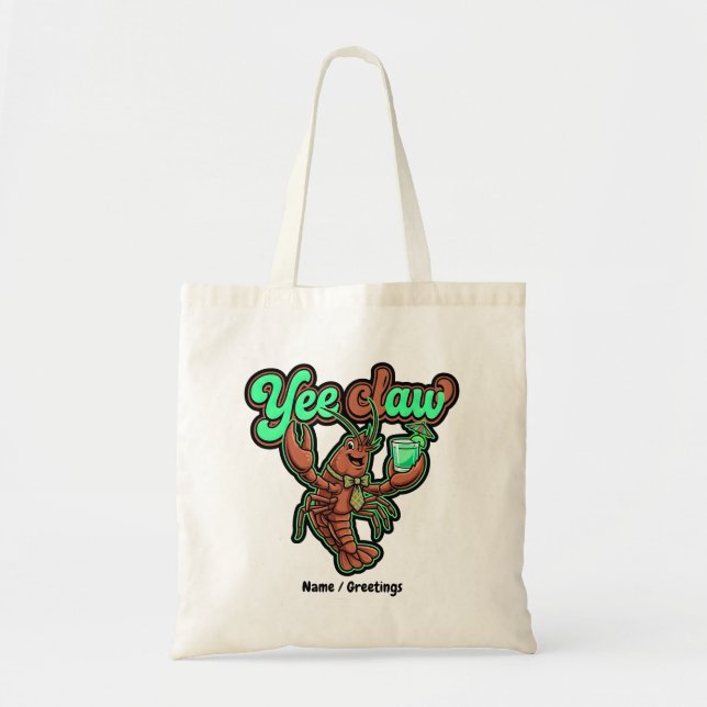 Yee Claw Retro Crawfish-Bow-Küstencocktail  Tragetasche (Vorne)