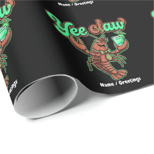 Yee Claw Retro Langostinos-Schmetterlings-Küstenco Geschenkpapier