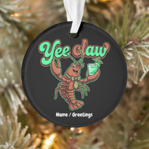Yee Claw Retro Langustinen-Schleifen-Küstencocktai Ornament