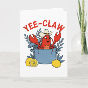 Yee-Claw Western Cowboy Krebs-Kochfest Meeressauge Karte