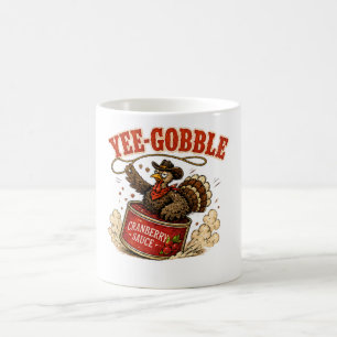 Yee-Gobble Truthahn Erntedankfest Design Kaffeetasse