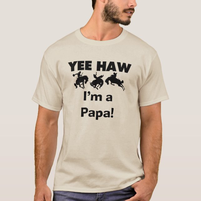 Yee Haw bin ich ein Papa-T - Shirts und Geschenke (Vorderseite)