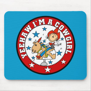Yee Haw Cowgirl T-Shirts und Geschenke Mousepad