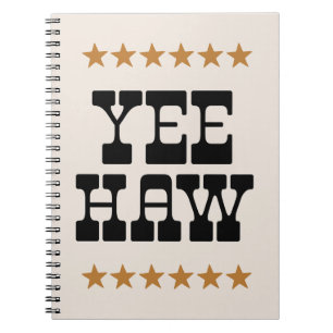 Yee Haw groovy Schriftzug Notizblock