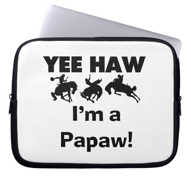 Yee Haw I bin ein Papaw-T - Shirt und Geschenke Laptopschutzhülle (Vorderseite)