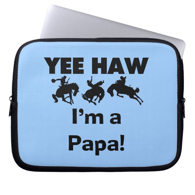 Yee Haw I bin Papa-T - Shirt und GIfts Laptopschutzhülle (Vorderseite)
