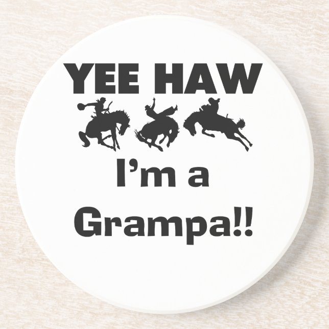 Yee Haw ich bin ein Grampa-T - Shirt und Geschenke Untersetzer (Vorne)