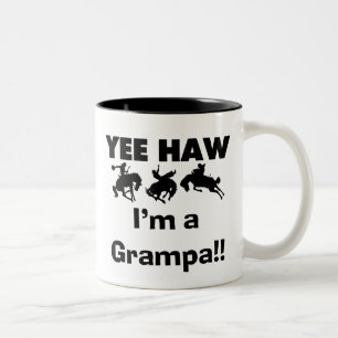 Yee Haw ich bin ein Grampa-T - Shirt und Geschenke Zweifarbige Tasse