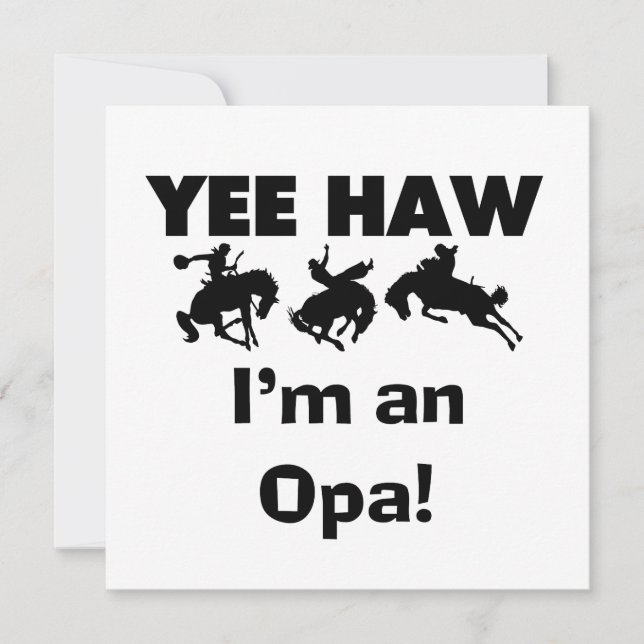 Yee Haw ich bin ein Opa-T - Shirt und Geschenke (Vorderseite)