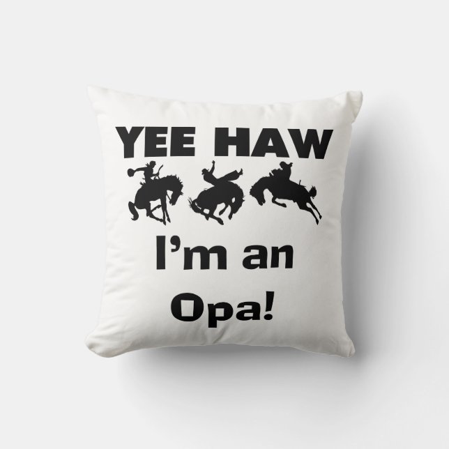 Yee Haw ich bin ein Opa-T - Shirt und Geschenke Kissen (Vorderseite)
