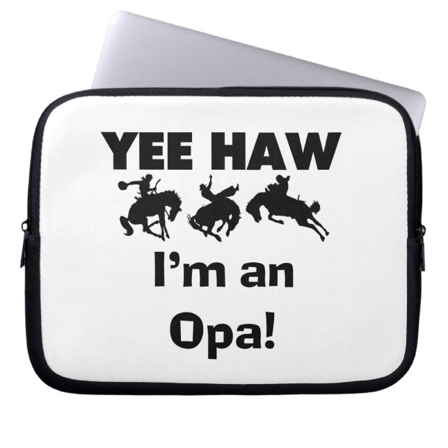 Yee Haw ich bin ein Opa-T - Shirt und Geschenke Laptopschutzhülle (Vorderseite)