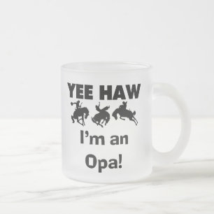 Yee Haw ich bin ein Opa-T - Shirt und Geschenke Mattglastasse