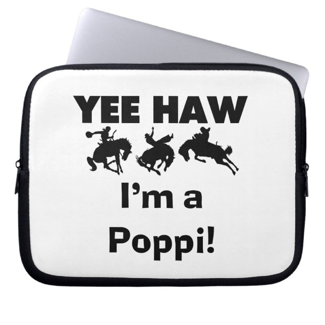 Yee Haw ich bin ein Poppi-T - Shirt und Geschenke Laptopschutzhülle (Vorderseite)