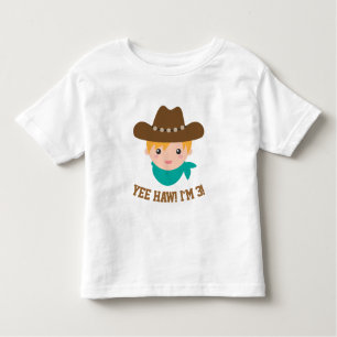 Yee Haw, niedlicher kleiner Cowboy ist 3 Kleinkind T-shirt