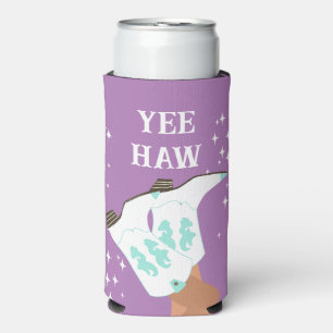 Yee Haw Western Rodeo Cowboy Boots Lilac Selters Dosenkühler