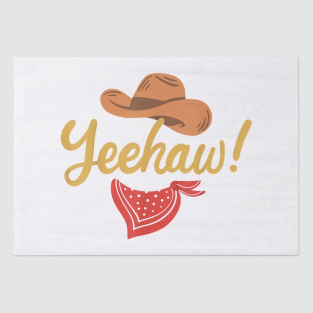 Yeehaw Cowboy Cowgirl Western Country Rodeo Seidenpapier (Vorderseite)