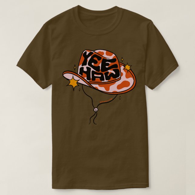 Yeehaw Cowboy Hat T-Shirt (Design vorne)