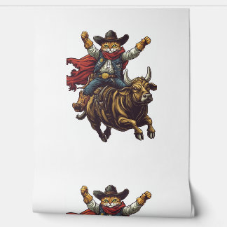 Yeehaw Kitty - Wild West Cat Cowboy Rodeo Tapete