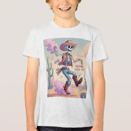 Yeehaw Knochenstaub – Wirbelt Spaß in der Wüste au Tri-Blend Shirt