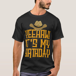 Yeehaw seinen Geburtstag Western Cowboy Premium T-Shirt