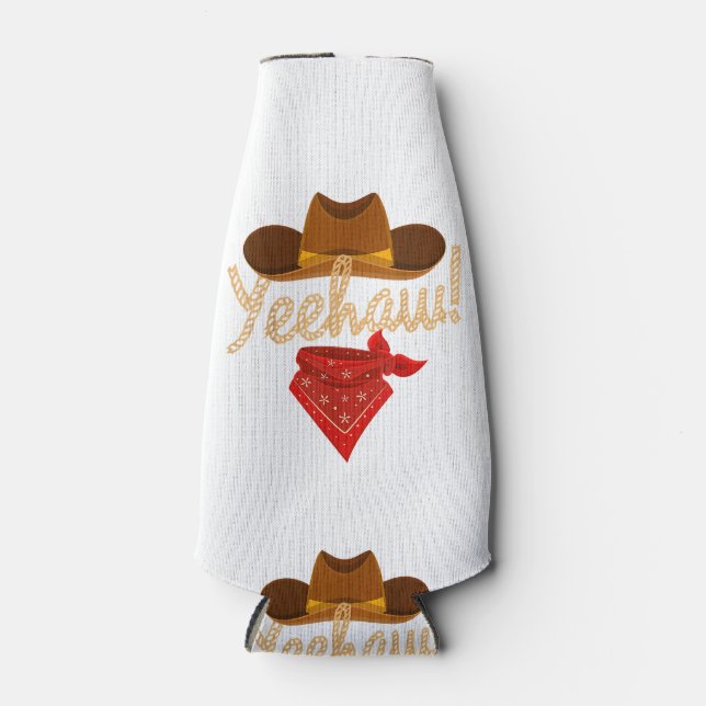 Yeehaw Western Country Howdy Southern Cowboy Yeh H Flaschenkühler (Vorderseite)