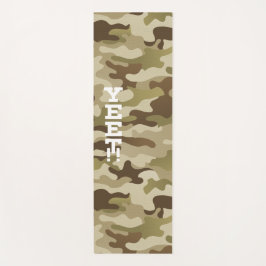 Yeet Army Green Camouflage Yogamatte