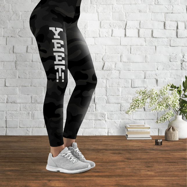 Yeet Black Stealth Camouflage Leggings (Von Creator hochgeladen)