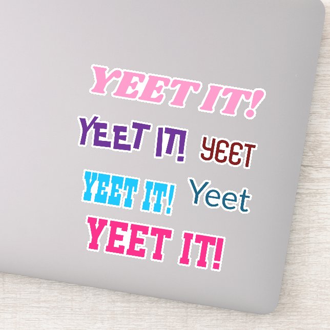 YEET IT Clear Vinyl Stickers für Notebooks Aufkleber (Detail)