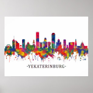 Yekaterinburg Russland Skyline Poster