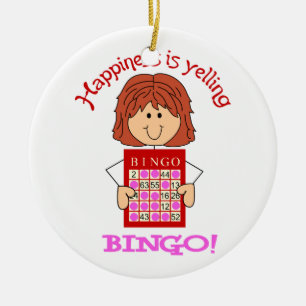 Yelling Bingo Keramikornament